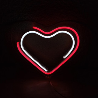 Неоновий світильник Серце подвійне 280х230 acr-n000004 - Інтернет-магазин спільних покупок ToGether