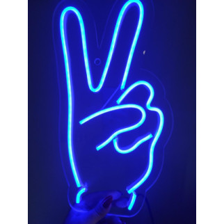 Неоновий світильник Рука PEACE 160х300 acr-n000010 - Інтернет-магазин спільних покупок ToGether