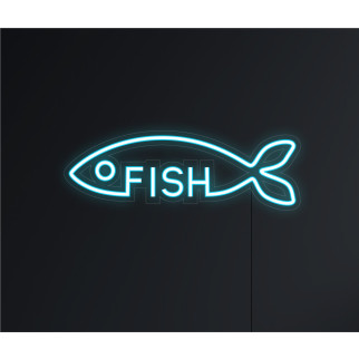 Неонова вивіска Fish 470х160 acr-n000040 - Інтернет-магазин спільних покупок ToGether