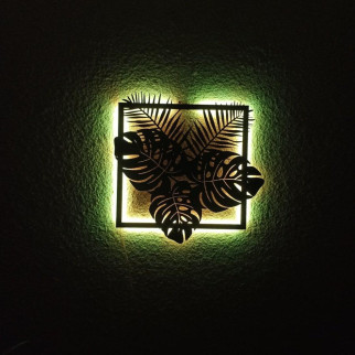 Панно декоративне картина на стіну Фітокартина LED підсвітка 400x400 acr-p000018 - Інтернет-магазин спільних покупок ToGether