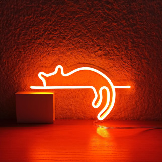 Неоновий світильник Киця на Полиці 400х212 acr-n000085 - Інтернет-магазин спільних покупок ToGether