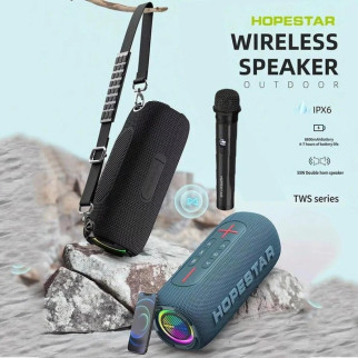 Портативна бездротова колонка Bluetooth Hopestar P32 MAX з Мікрофоном Караоке |55 Вт, Bluetooth| Чорний - Інтернет-магазин спільних покупок ToGether