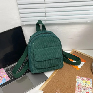 Міні-рюкзак жіночий, вельветовий (Зелена) - Інтернет-магазин спільних покупок ToGether
