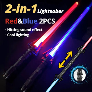 Світловий "Лазерний меч" 2в1 (Червоний і Синій) зі світловими ефектами - Інтернет-магазин спільних покупок ToGether