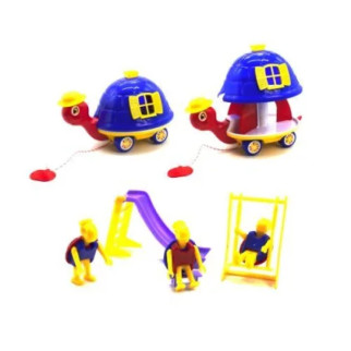 Розсувна каталка "Черепаха" з іграшками (синя) - Інтернет-магазин спільних покупок ToGether