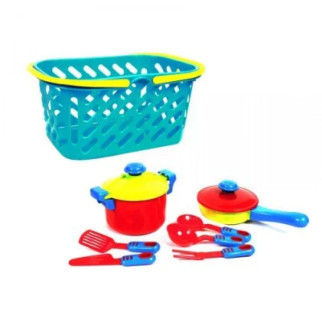 Посуд в кошику, 7 предметів, блакитна - Інтернет-магазин спільних покупок ToGether