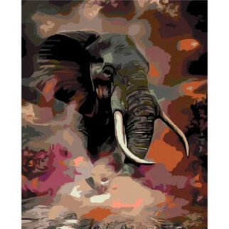Картина по номерах "Слон ватажок"  - Інтернет-магазин спільних покупок ToGether