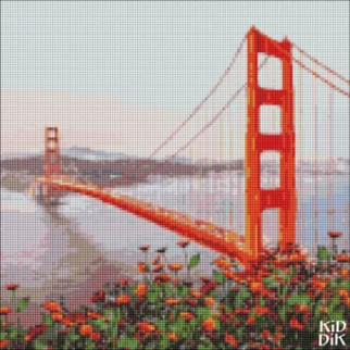 Алмазна мозаїка "Ранковий Сан-Франциско" 40х40см - Інтернет-магазин спільних покупок ToGether