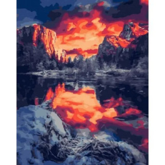 Картина за номерами "Захід сонця у горах"  - Інтернет-магазин спільних покупок ToGether