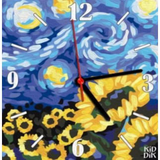 Годинник-картина за номерами "Зоряна ніч", 30х30 см - Інтернет-магазин спільних покупок ToGether