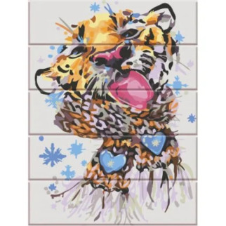 Картина за номерами на дереві "Зимовий тигр"" 30х40 см - Інтернет-магазин спільних покупок ToGether