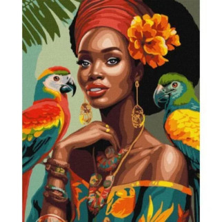 Картина за номерами "Африканська модниця"  - Інтернет-магазин спільних покупок ToGether