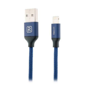 Lightning кабель Fabrics RCL-M100, 1m blue Recci CC300163 - Інтернет-магазин спільних покупок ToGether