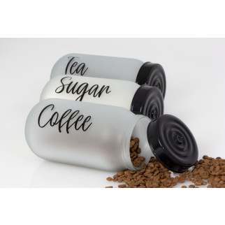 Банка для зберігання Herevin Ice Tea-Coffee-Sugar-Black Mіх 172541-020 1000 мл - Інтернет-магазин спільних покупок ToGether
