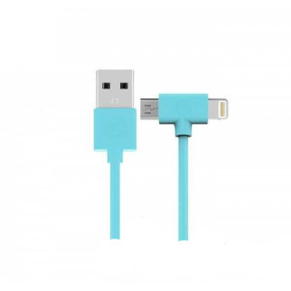 Кабель Combo 2-in-1 Axe Lightning/microUSB 1м blue WK 304703 - Інтернет-магазин спільних покупок ToGether