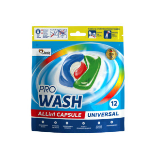 Капсули для прання універсальні Pro Wash 721969 12 шт - Інтернет-магазин спільних покупок ToGether