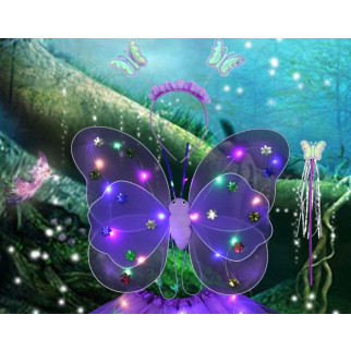 Карнавальний наряд світиться Метелик 14116 фіолетовий - Інтернет-магазин спільних покупок ToGether