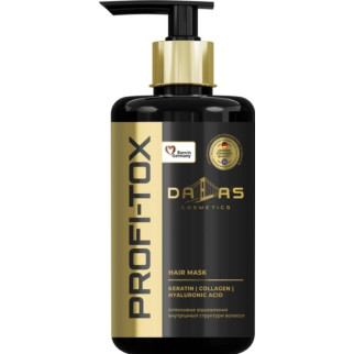 Маска для волосся Dalas Cosmetics Profi-Tox з кератином колагеном та гіалуроновою кислотою HIM-141514 900 мл - Інтернет-магазин спільних покупок ToGether