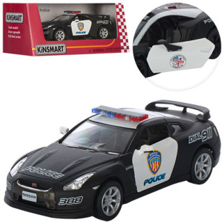 Машинка поліцейська інертна Kinsmart Nissan GT-R KT-5340-WP 12 см - Інтернет-магазин спільних покупок ToGether