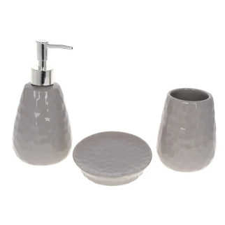 Набір аксесуарів для ванної Bona Di 304-970 3 предмети сірий - Інтернет-магазин спільних покупок ToGether