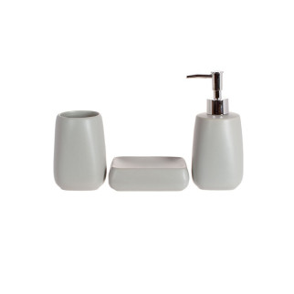Набір аксесуарів для ванної Bona Di 851-309 3 предмети сірий - Інтернет-магазин спільних покупок ToGether