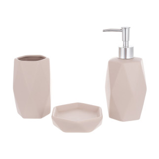 Набір аксесуарів для ванної Bona Di 851-320 3 предмети рожевий - Інтернет-магазин спільних покупок ToGether