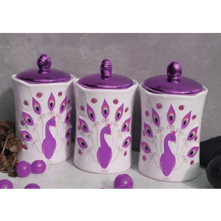Набір банок для сипучих Frico FRU-883-Violet 6 предметів фіолетовий - Інтернет-магазин спільних покупок ToGether