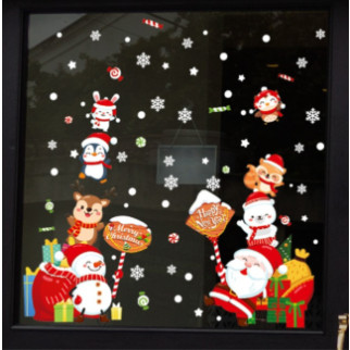 Набір новорічних наклейок на вікно Happy New Year 5 13793 60х90 см 1 лист - Інтернет-магазин спільних покупок ToGether