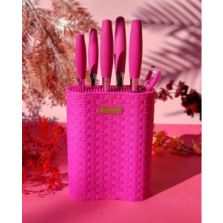 Набір ножів Edenberg EB-11025-Pink 7 предметів рожевий - Інтернет-магазин спільних покупок ToGether