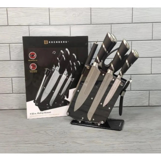 Набір ножів Edenberg EB-3613 9 предметів чорний - Інтернет-магазин спільних покупок ToGether