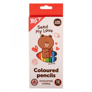 Набір кольорових олівців Yes Line Friends 290705 12 кольорів - Інтернет-магазин спільних покупок ToGether