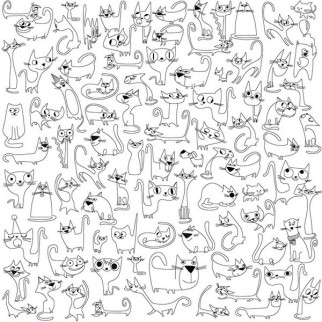 Шпалери-розмальовки Коти 60*60 C-60008 - Інтернет-магазин спільних покупок ToGether