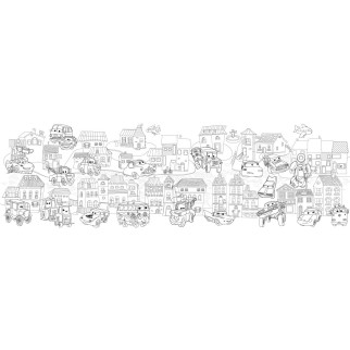 Шпалери-розмальовки Казкове місто з тачками 60*200 C-200011 - Інтернет-магазин спільних покупок ToGether