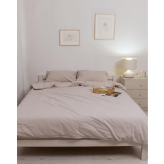 Постільна білизна двоспальна Dushka Home Байка 20669 180х215 см світло-сіра - Інтернет-магазин спільних покупок ToGether