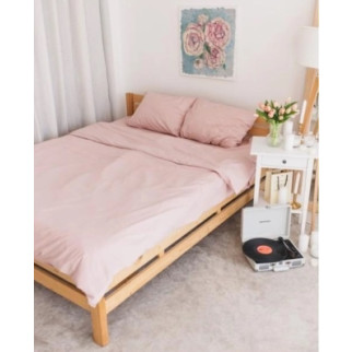 Постільна білизна двоспальна Dushka Home Варена бавовна 20473 180х215 см світло-рожева - Інтернет-магазин спільних покупок ToGether