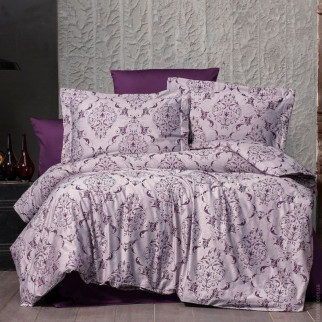 Постільна білизна євро Arya Arya Vogue Органік Жаккард Paris AR-A107256-Violet 200x220 см фіолетовий - Інтернет-магазин спільних покупок ToGether