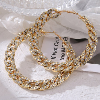 Сережки жіночі Кільце 8468 80 мм 2 шт золотисті - Інтернет-магазин спільних покупок ToGether