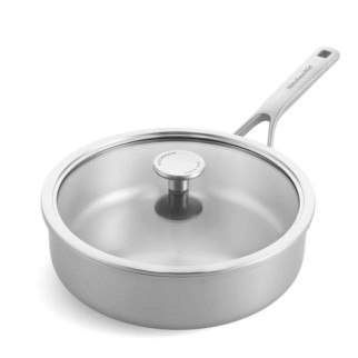 Сотейник зі скляною кришкою KitchenAid MSS CC003251-001 24 см 3.1 л сріблястий - Інтернет-магазин спільних покупок ToGether