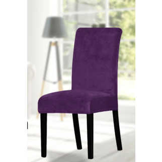 Чохол на стілець універсальний Велюровий Туреччина 10429 фіолетовий - Інтернет-магазин спільних покупок ToGether