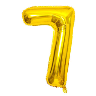 Кулька надувна Цифра Золото 7 7972 40х98 см - Інтернет-магазин спільних покупок ToGether