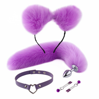 Еротичний набір БДСМ для рольових ігор 14260 5 предметів фіолетовий - Інтернет-магазин спільних покупок ToGether
