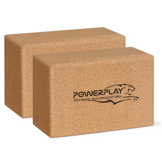 Блоки для йоги 2шт. PowerPlay PP_4006 з пробкового дерева Cork Yoga Block (пара) - Інтернет-магазин спільних покупок ToGether