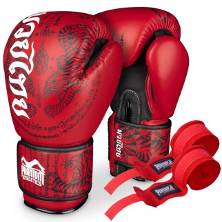 Боксерські рукавиці Phantom Muay Thai Red 14 унцій (капа в подарунок) - Інтернет-магазин спільних покупок ToGether